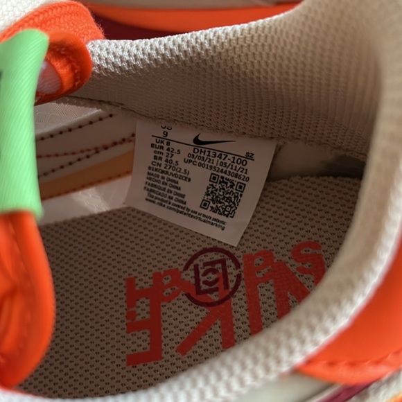 Nike x CLOT x sacai LDWaffle Orange Blaze Sneakers - Picture 12 of 12